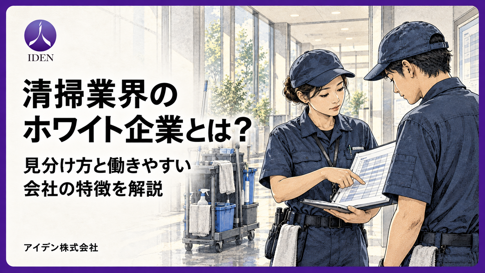 清掃業界のホワイト企業とは？見分け方と働きやすい会社の特徴を解説