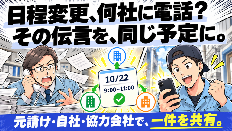 日程変更、何社に電話?CleanManagerで「同じ一件」を共有する